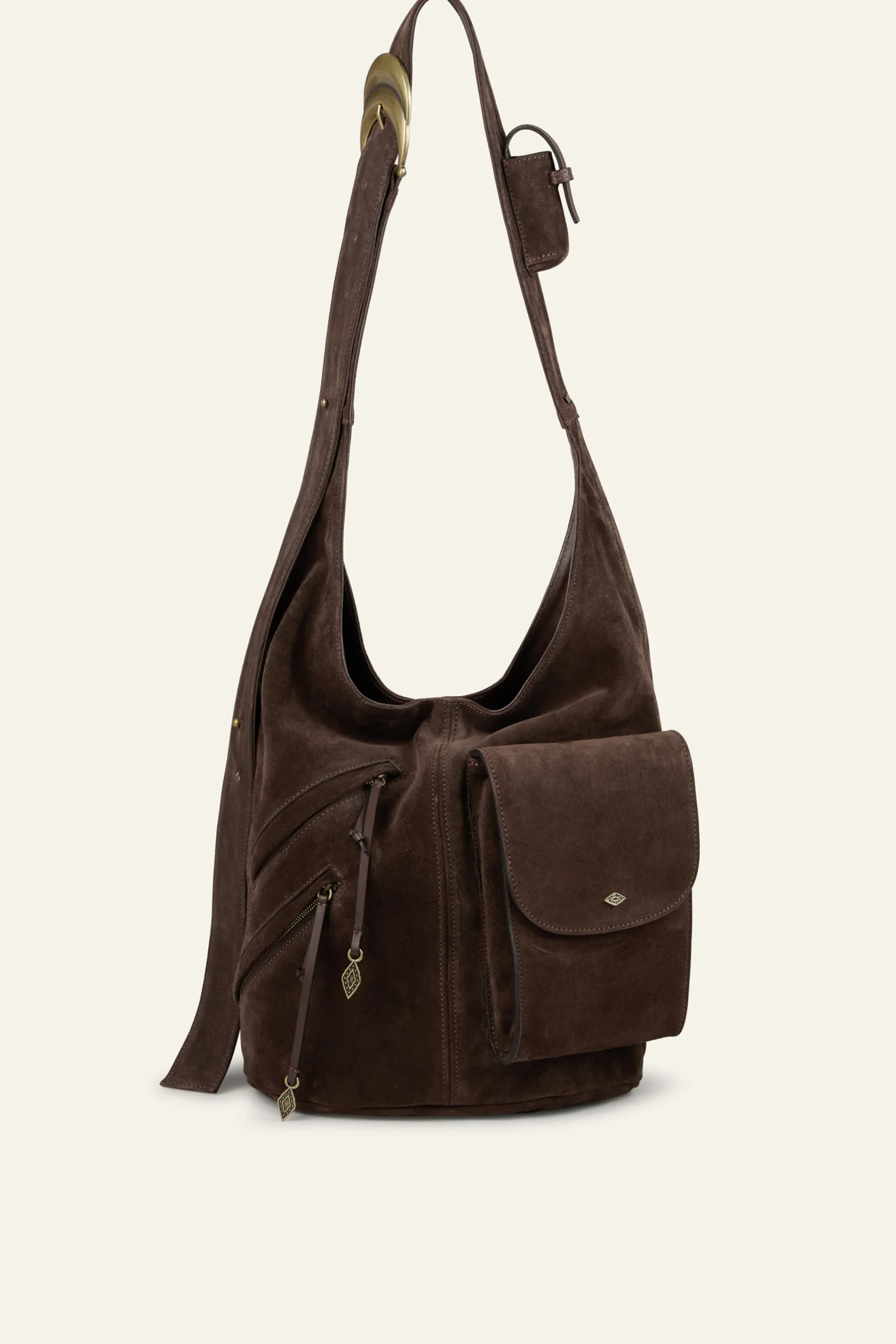 Ba&Sh YOUYOU bolso tipo saco con múltiples bolsillos MARRON Clearance