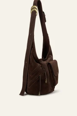 Ba&Sh YOUYOU bolso tipo saco con múltiples bolsillos MARRON Clearance