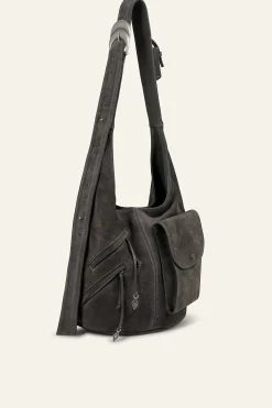 Ba&Sh YOUYOU bolso tipo saco con múltiples bolsillos GRIS Discount