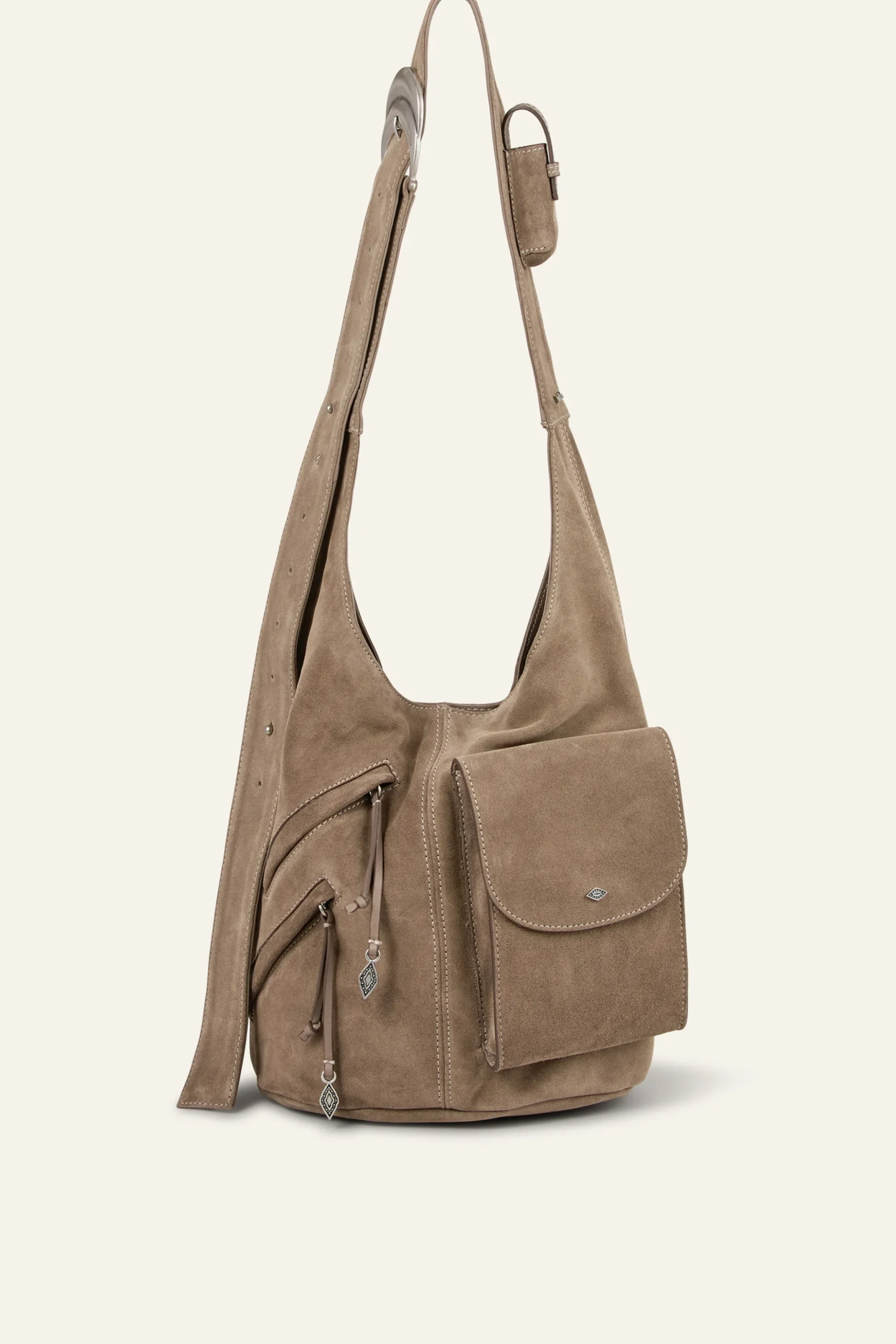 Ba&Sh YOUYOU bolso tipo saco de ante GRIS Online