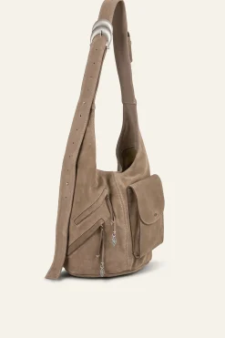 Ba&Sh YOUYOU bolso tipo saco de ante GRIS Online