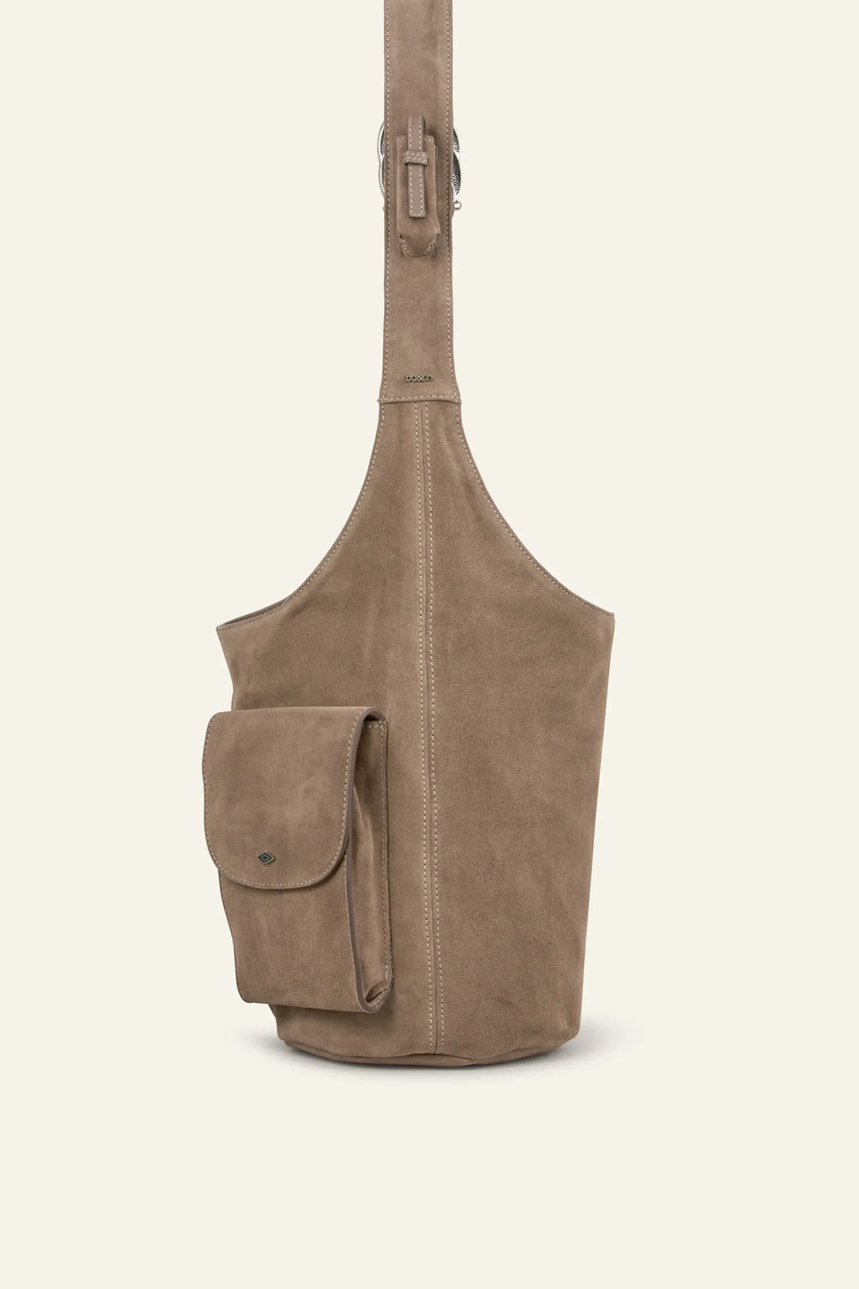 Ba&Sh YOUYOU bolso tipo saco de ante GRIS Online