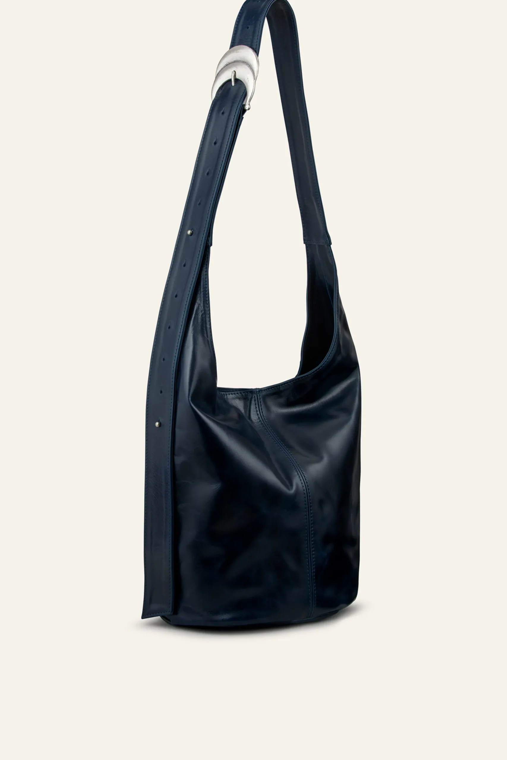 Ba&Sh YOUYOU bolso tipo saco de cuero AZUL