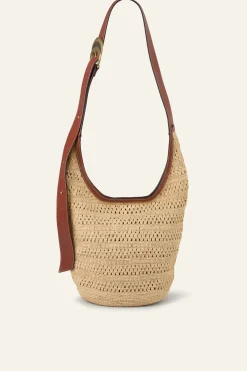 Ba&Sh YOUYOU bolso tipo saco trenzado MARRON