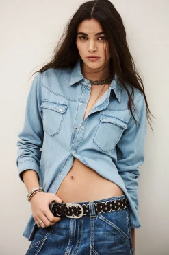Ba&Sh ADALI SHIRT AZUL Online