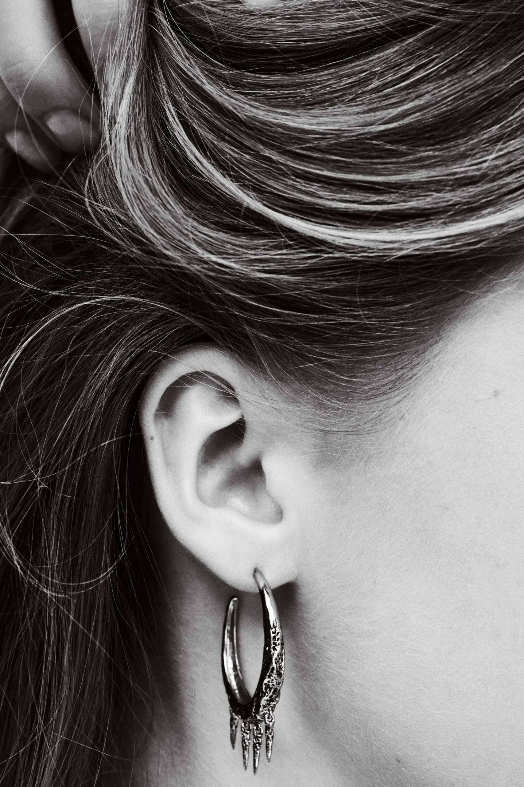 Ba&Sh ALENA pendientes de aro GRIS New