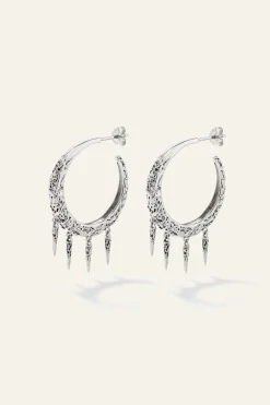 Ba&Sh ALENA pendientes de aro GRIS New