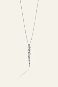 Ba&Sh ANGELA collar largo con circonita GRIS Outlet