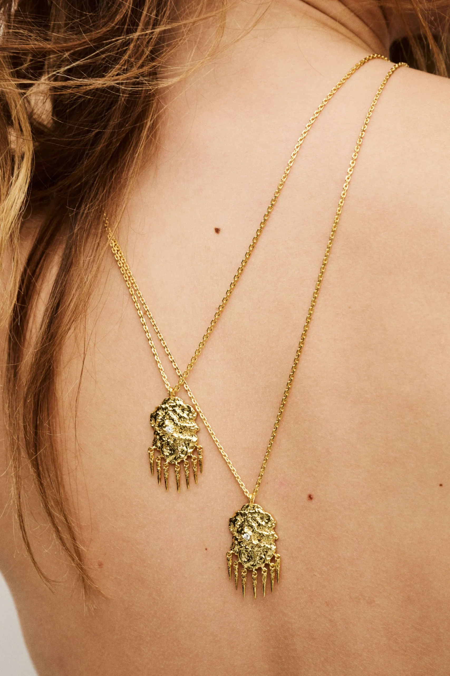 Ba&Sh ANOUCHKA collar con colgante de circonita ORO Clearance