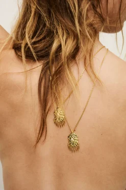 Ba&Sh ANOUCHKA collar con colgante de circonita ORO Clearance