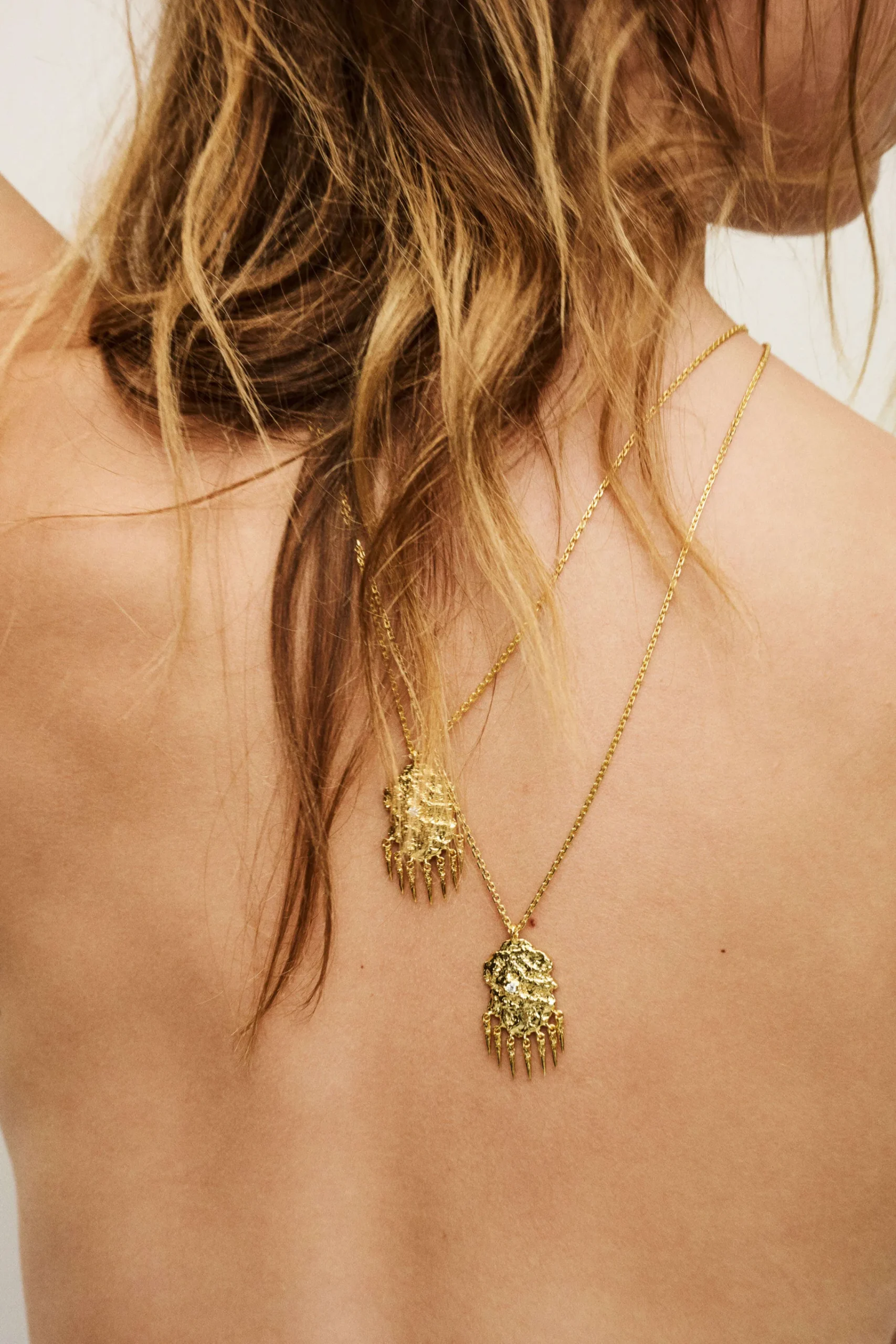 Ba&Sh ANOUCHKA collar con colgante de circonita ORO Clearance