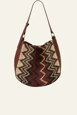 Ba&Sh ARYA bolso hobo de rafia NEGRO Online