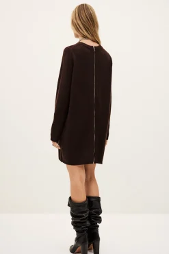 Ba&Sh ATES vestido tipo suéter de punto MARRON Best