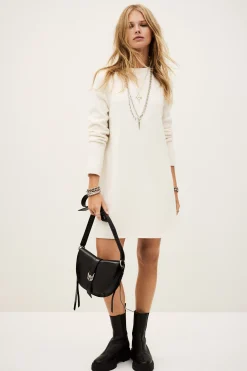 Ba&Sh ATES vestido tipo suéter de punto ECRU Discount