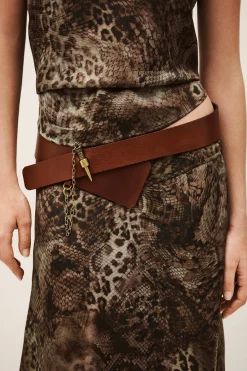 Ba&Sh BAINA cinturón de cuero € 185 MARRON New