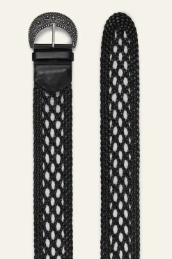 Ba&Sh BALMY cinturón de cuero trenzado € 185 € 129,50 NEGRO Best