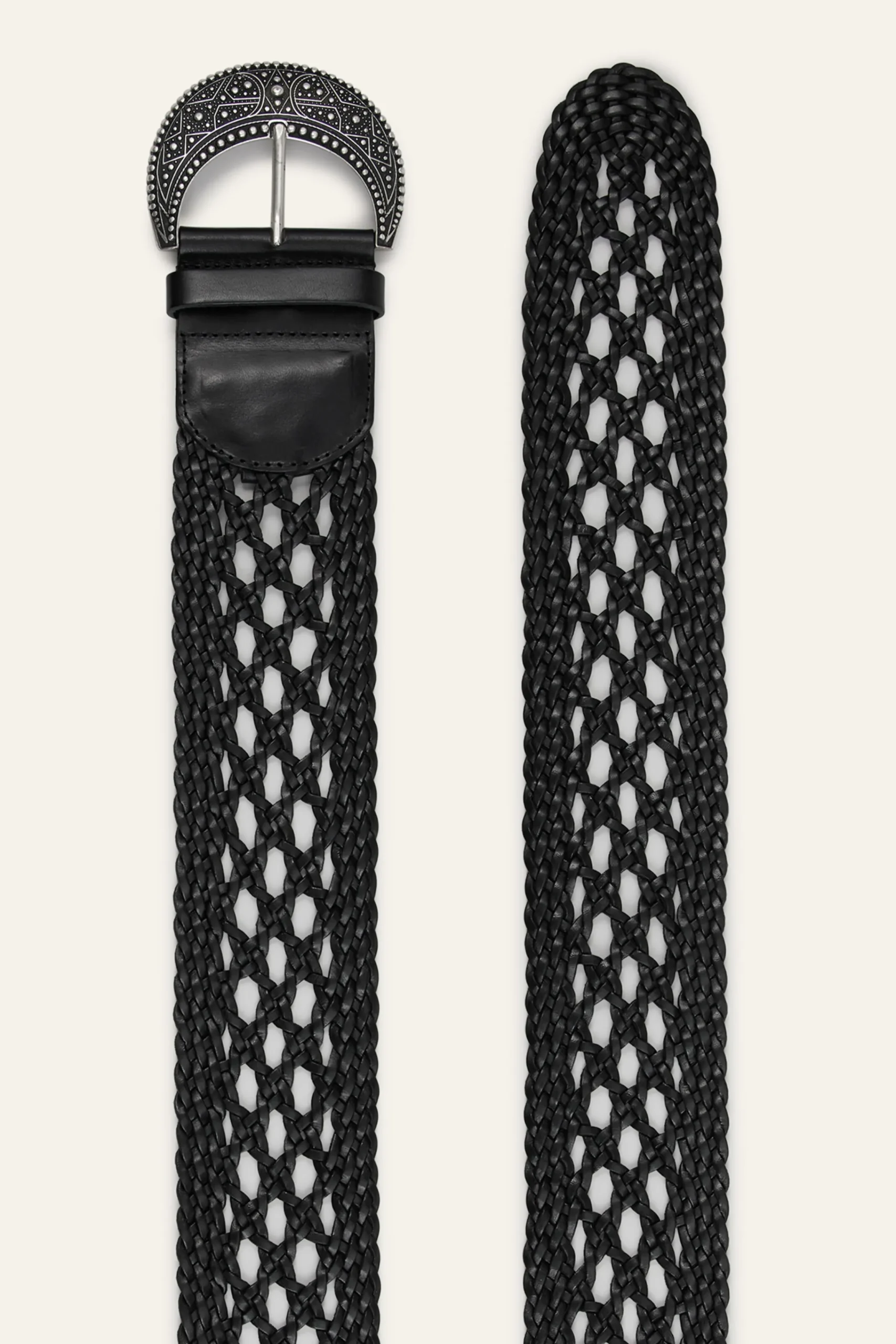 Ba&Sh BALMY cinturón de cuero trenzado € 185 € 129,50 NEGRO Best