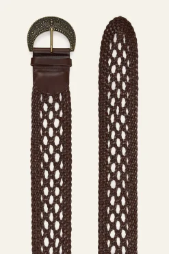 Ba&Sh BALMY cinturón de cuero trenzado € 185 MARRON Online