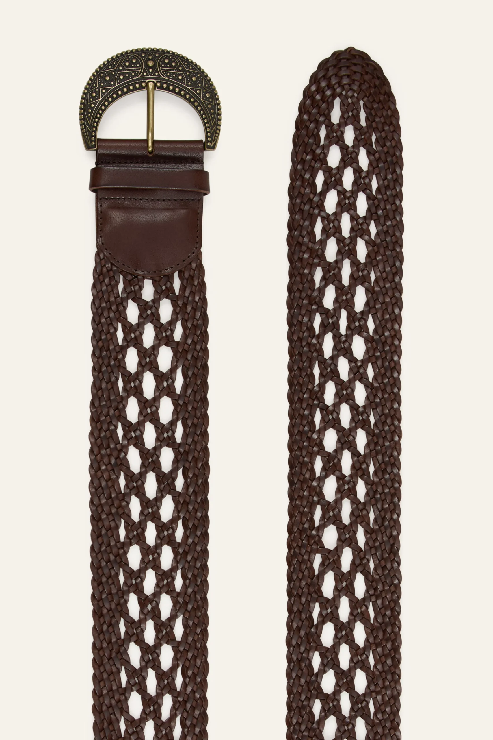Ba&Sh BALMY cinturón de cuero trenzado € 185 MARRON Online