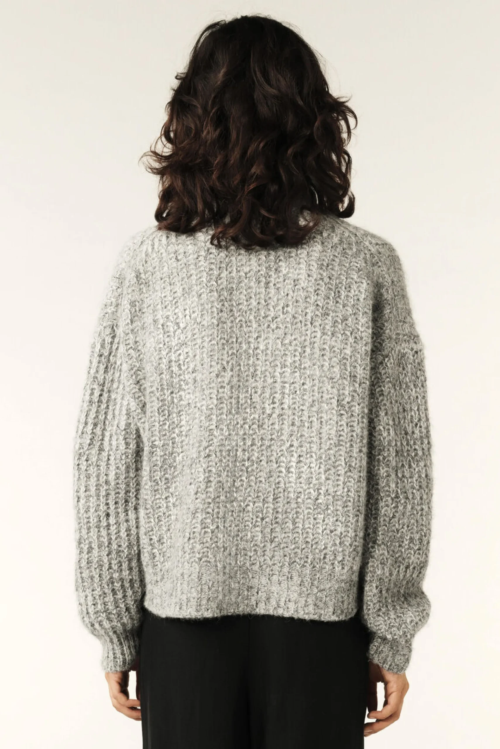 Ba&Sh BALTAN suéter con cuello camionero GRIS Clearance