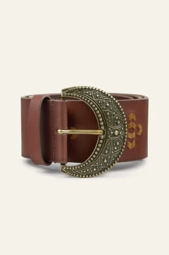 Ba&Sh BANHA cinturón de cuero trenzado € 160 MARRON Discount