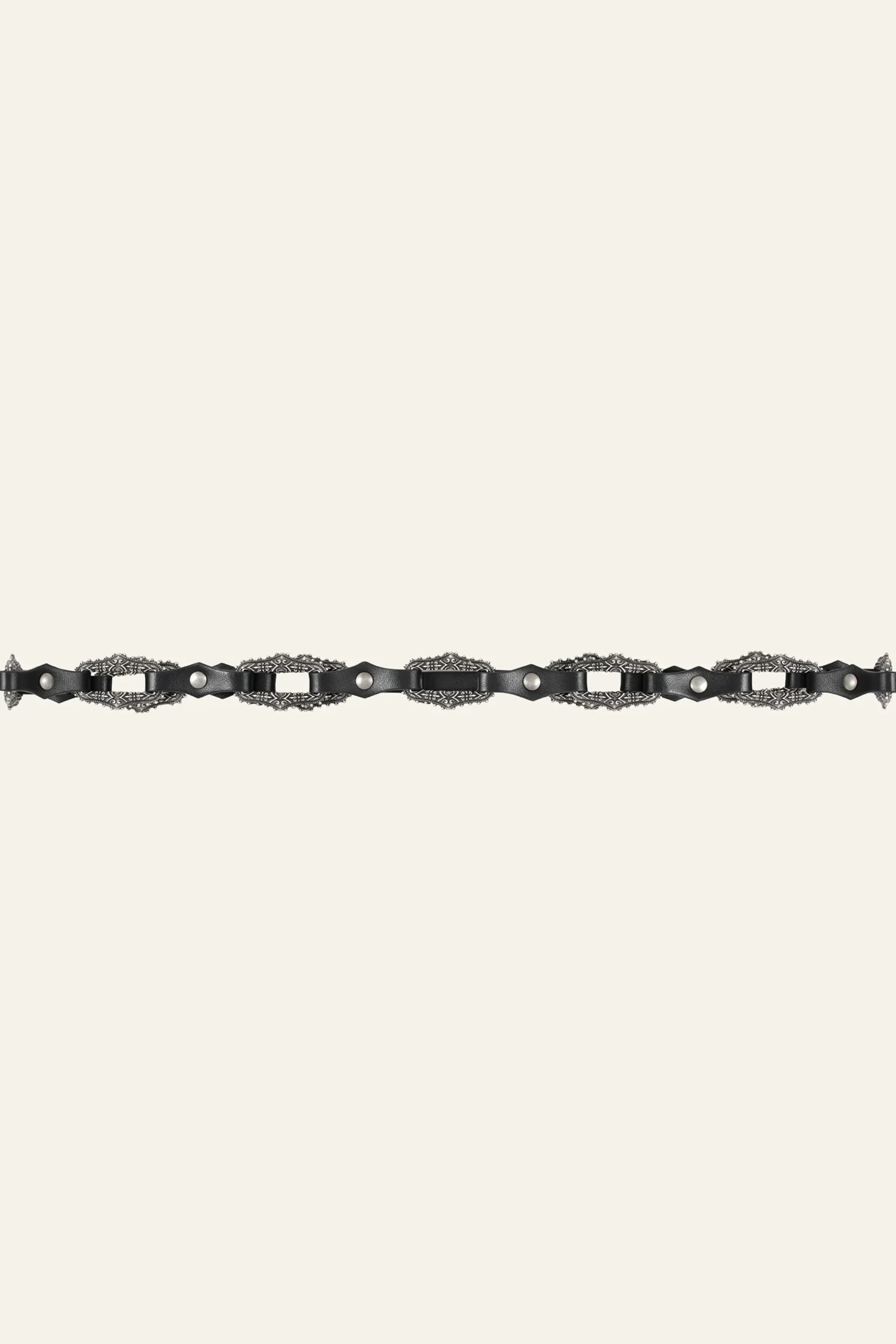 Ba&Sh BAPTISTE cinturón de cuero con joyas € 135 € 94,50 NEGRO New