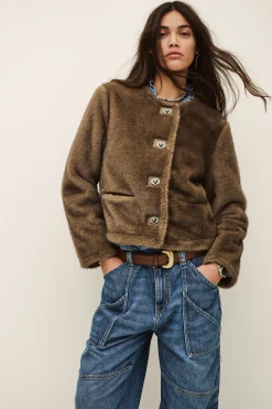 Ba&Sh BASIL chaqueta recta GRIS Sale