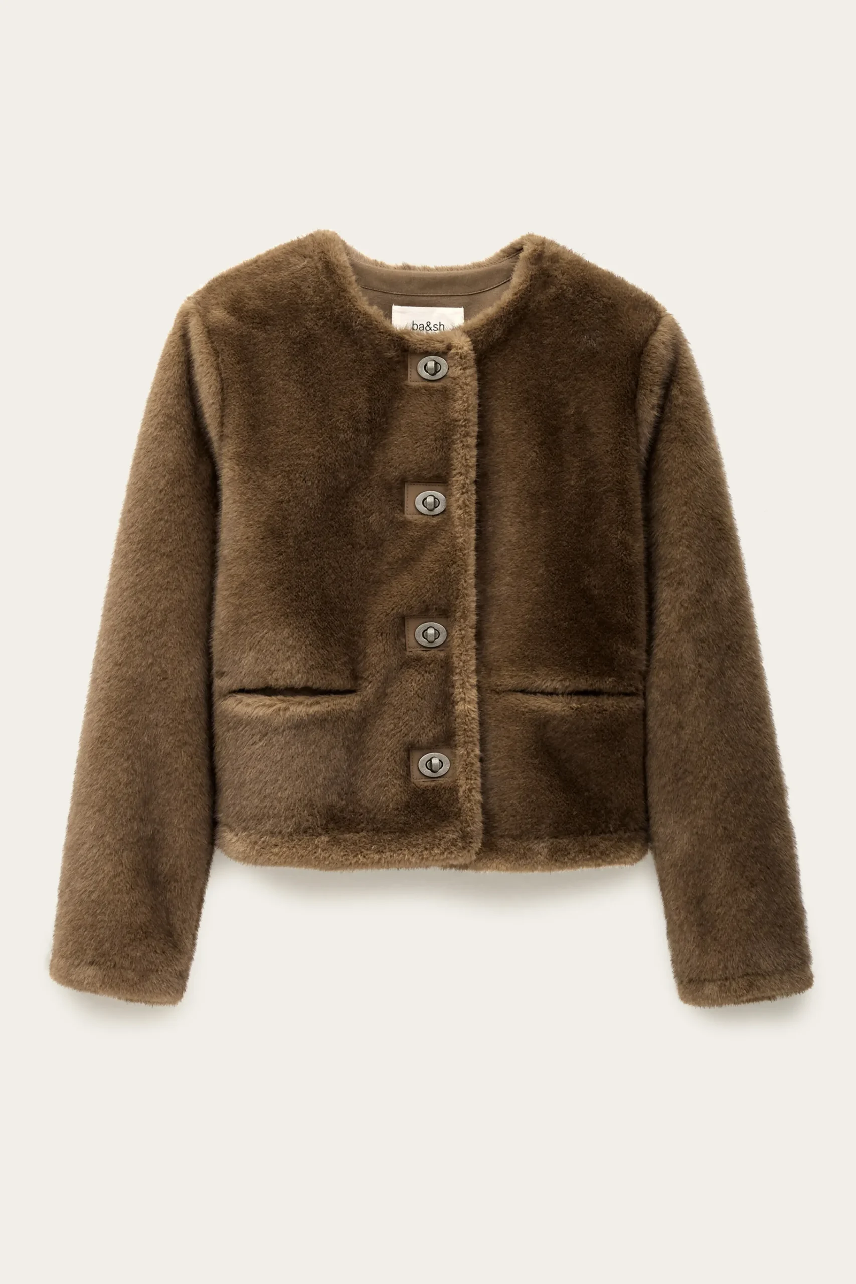 Ba&Sh BASIL chaqueta recta GRIS Sale