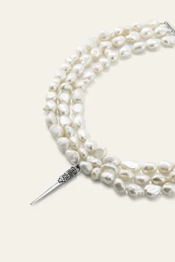 Ba&Sh BLANCA collar de perlas GRIS Online