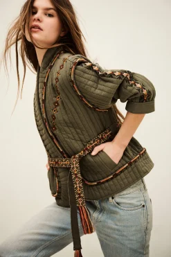 Ba&Sh COCOON JACKET VERDE Outlet