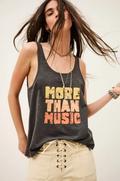 Ba&Sh CULTE camiseta sin mangas estampada GRIS