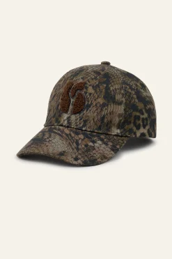 Ba&Sh HONI gorra de algodón estampada VERDE Best