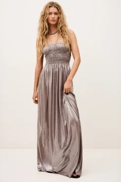 Ba&Sh ISABELLA vestido largo GRIS Best