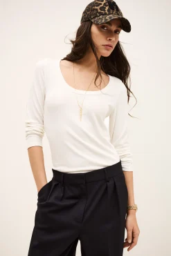 Ba&Sh LUISA T-SHIRT ECRU Clearance