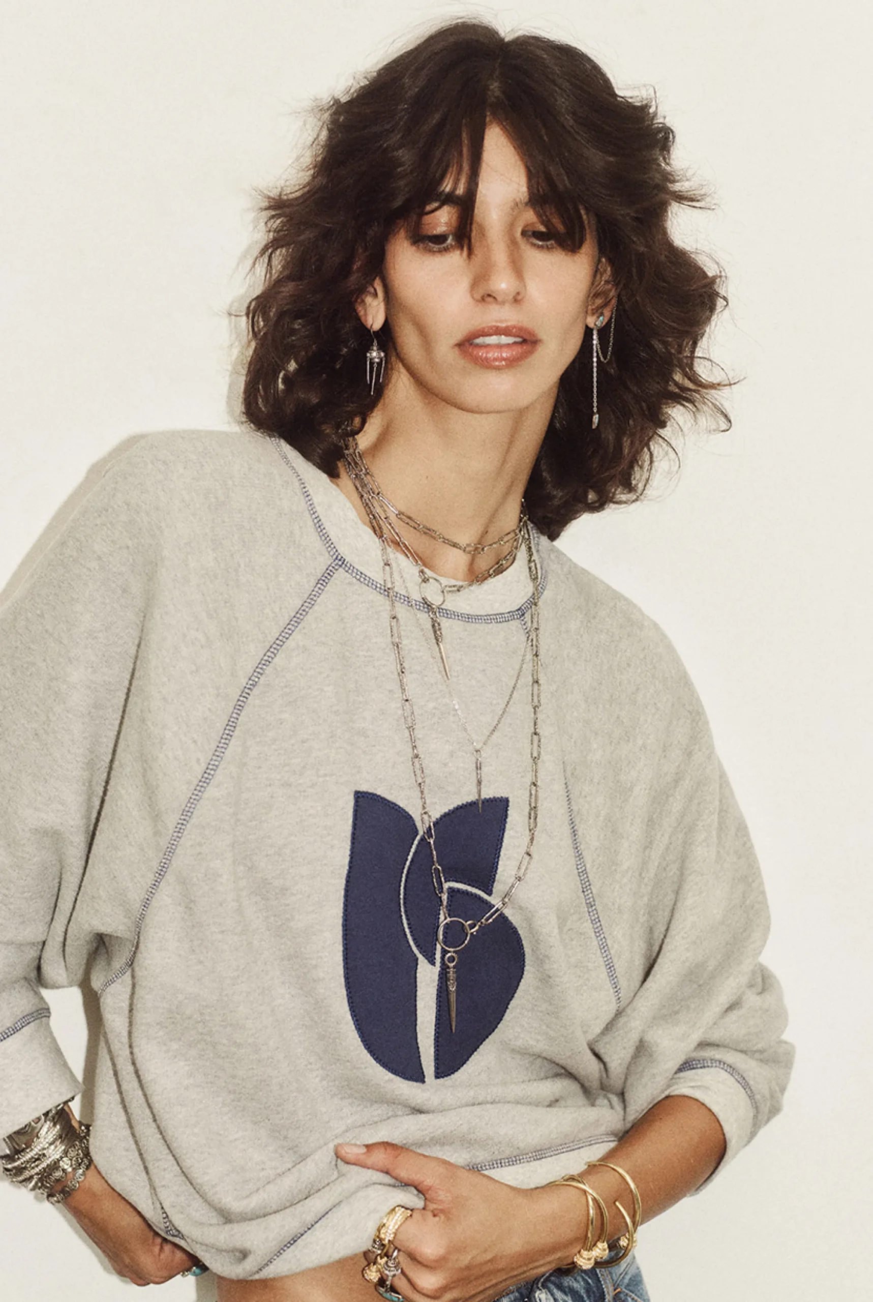 Ba&Sh NADAV collar de plata GRIS Best