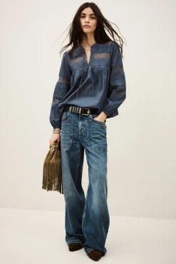 Ba&Sh NAMI BLOUSE AZUL Online