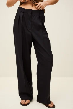 Ba&Sh NANI pantalón ancho de lana € 225 € 157,50 AZUL Clearance