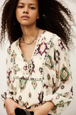 Ba&Sh OELIA vestido midi ECRU Discount