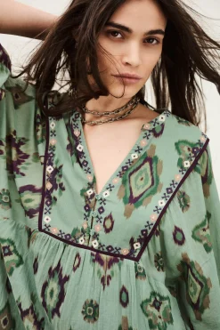 Ba&Sh OELIA vestido midi VERDE Best