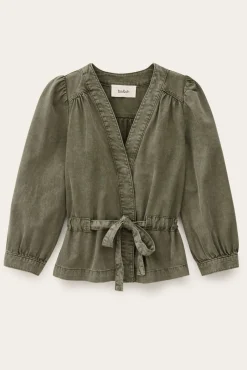 Ba&Sh OLAVINA wrap top VERDE Online
