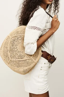 Ba&Sh PALMA cesta de rafia NATURAL Clearance