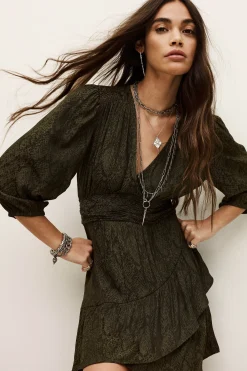 Ba&Sh ROMEA vestido corto estampado VERDE Online