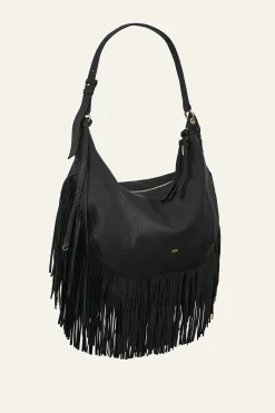 Ba&Sh SWING bolso con flecos NEGRO Clearance