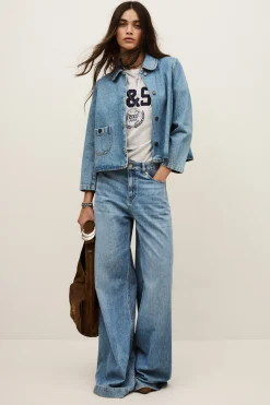 Ba&Sh TINY chaqueta de manga tres cuartos AZUL Outlet