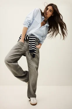 Ba&Sh YIMA pantalón ancho acampanado € 185 GRIS Sale